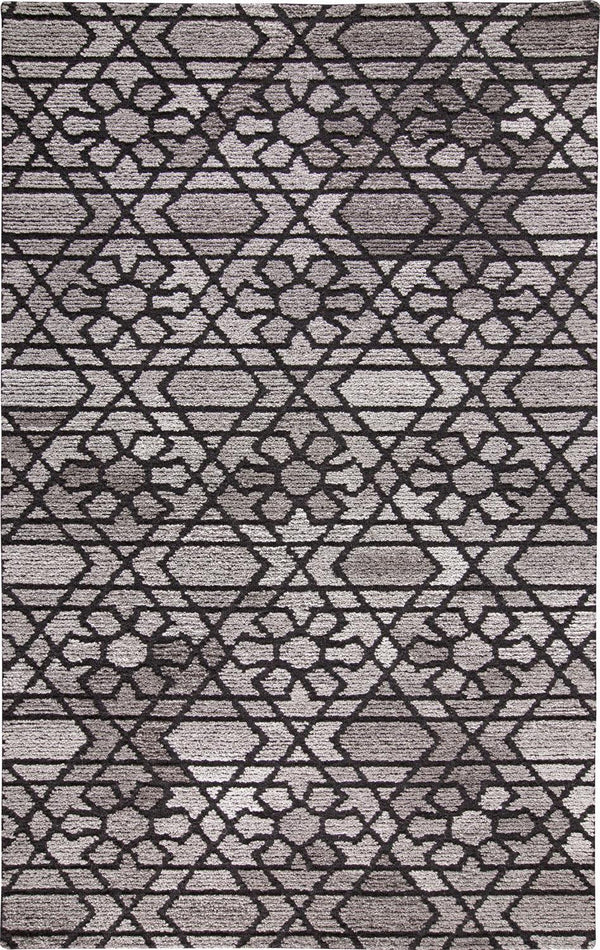 Homeroots 8' X 10' Black And Taupe Wool Paisley Hand Tufted Area Rug  Wool 512006