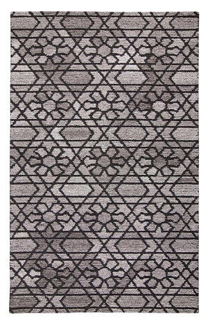 Homeroots 10' X 14' Black And Taupe Wool Paisley Hand Tufted Area Rug  Wool 512008