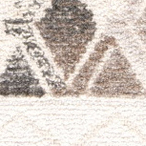 HomeRoots 5' Wool Geometric Area Rug in Beige, Ivory & Gray – Soft, Hand-Tufted Comfort for Any Room 8' X 10' 512032