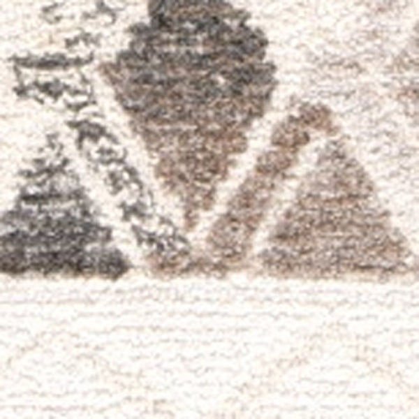 HomeRoots 5' Wool Geometric Area Rug in Beige, Ivory & Gray – Soft, Hand-Tufted Comfort for Any Room 8' X 10' 512032