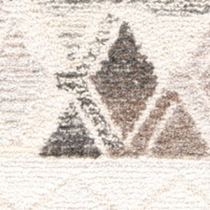 HomeRoots 5' Wool Geometric Area Rug in Beige, Ivory & Gray – Soft, Hand-Tufted Comfort for Any Room 8' X 10' 512032