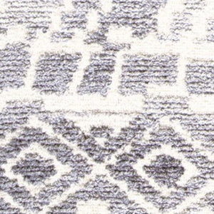 HomeRoots 5' Modern Gray and White Abstract Geometric Hand-Tufted Wool Area Rug for Stylish Home Décor 9' X 12' 512042