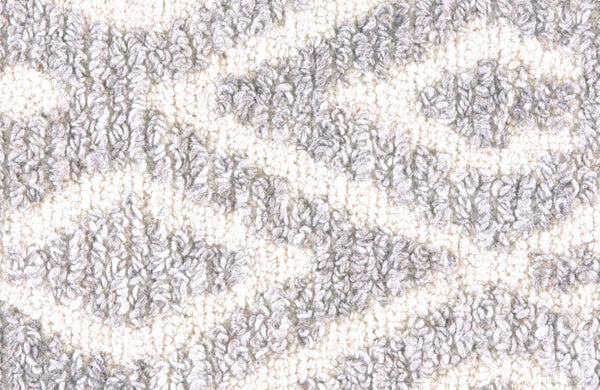 HomeRoots 5' Modern Gray and White Abstract Geometric Hand-Tufted Wool Area Rug for Stylish Home Décor 9' X 12' 512042