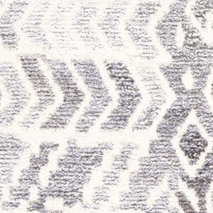 HomeRoots 5' Modern Gray and White Abstract Geometric Hand-Tufted Wool Area Rug for Stylish Home Décor 10' X 14' 512043