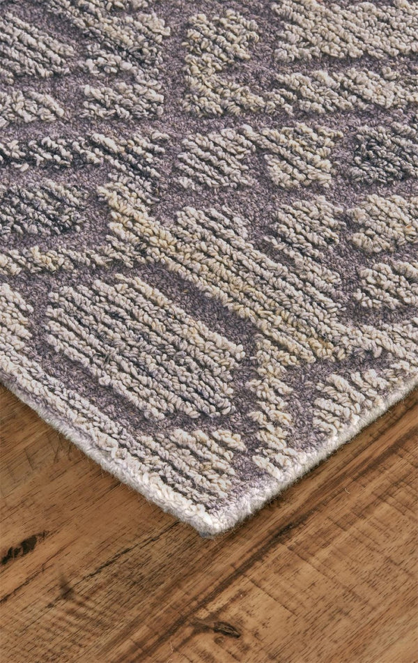 HomeRoots 5' Modern Abstract Gray and Ivory Hand-Tufted Wool Area Rug for Living Room and Bedroom Elegance 8' X 10' 512050