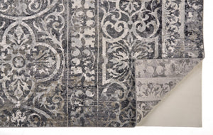 HomeRoots 4' Modern Abstract Stain-Resistant Area Rug in Gray, Ivory & Taupe - Perfect for High-Traffic Homes! 4' X 6' 512057