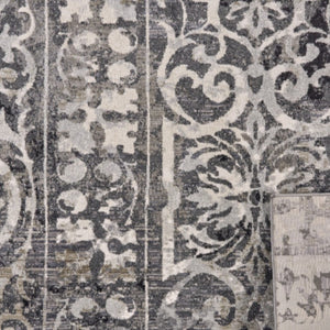 Homeroots 4' Stylish Gray Ivory Taupe Abstract Stain Resistant Area Rug - Perfect For Homes With Kids & Pets 7' X 10' Polypropylene 512059