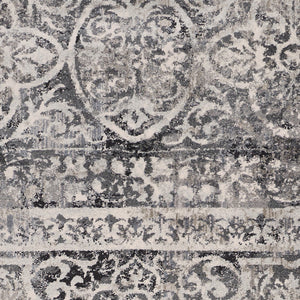 Homeroots 4' Stylish Gray Ivory Taupe Abstract Stain Resistant Area Rug - Perfect For Homes With Kids & Pets 8' Runner Polypropylene 512062