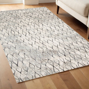 Homeroots 4' X 6' Ivory Gray And Taupe Abstract Stain Resistant Area Rug  Polypropylene 512064