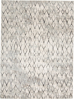 Homeroots 5' X 8' Ivory Gray And Taupe Abstract Stain Resistant Area Rug  Polypropylene 512065