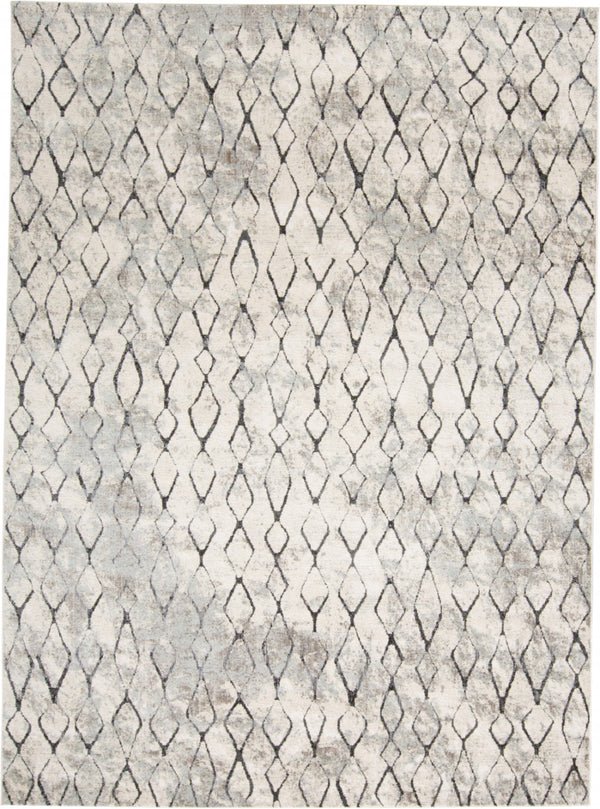 Homeroots 5' X 8' Ivory Gray And Taupe Abstract Stain Resistant Area Rug  Polypropylene 512065