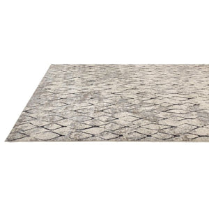 Homeroots 8' Gray And Ivory Abstract Runner Rug  Polypropylene 512069