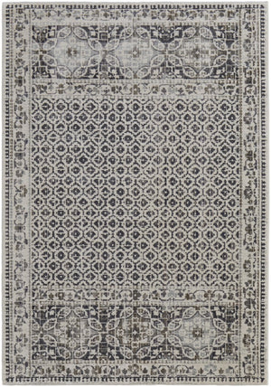 HomeRoots 4' Abstract Area Rug in Ivory, Taupe & Gray - Stain-Resistant, Modern Design for Durable Elegance 4' X 6' 512078