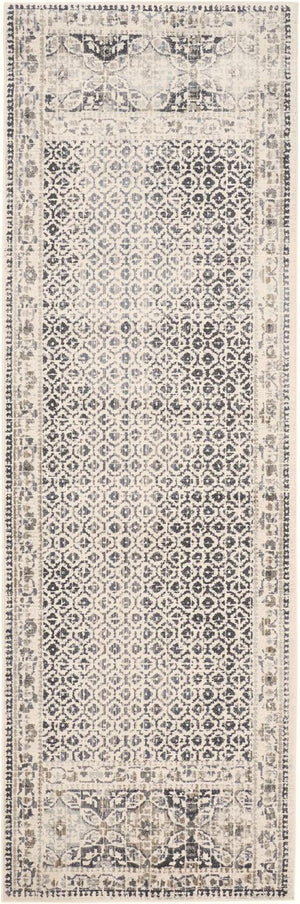 HomeRoots 4' Abstract Area Rug in Ivory, Taupe & Gray - Stain-Resistant, Modern Design for Durable Elegance 8' Runner 512083
