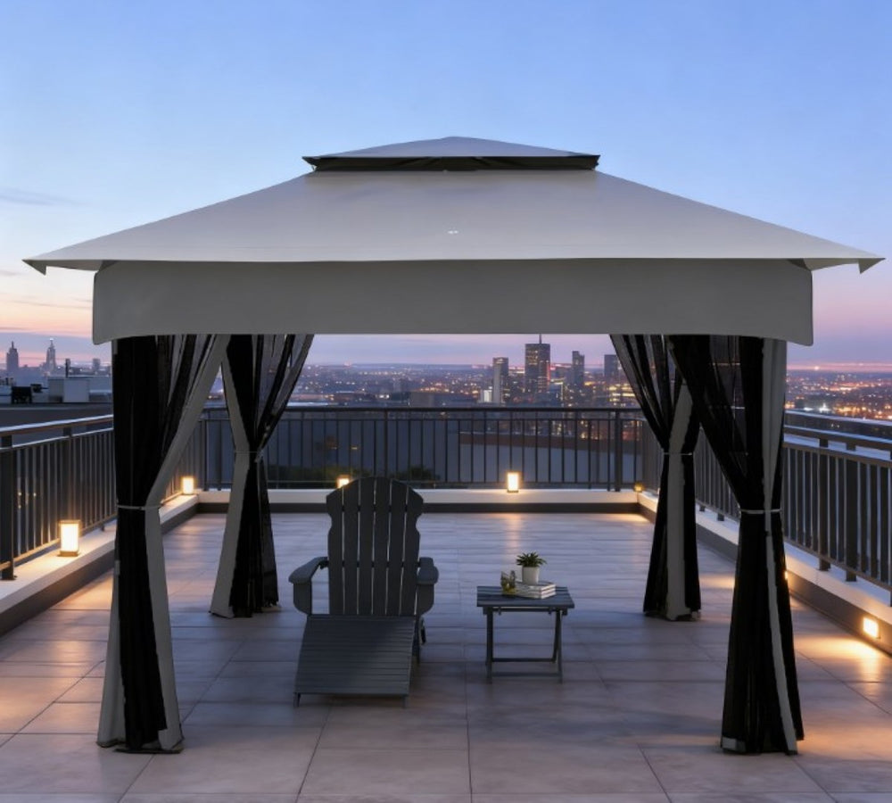 English Elm Easy Pop up Gazebo Outdoor Screen House with Vented Roof Mesh Walls and Carry Bag T3971P426149