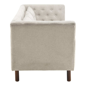 English Elm Christopher Knight Home® - 78" Upholstered Sofa with Tufted Linen-Like Fabric, Deep 19" Seat, Sturdy Rubber Wood Legs, 900lb Capacity Gray+Beige N763P243921A