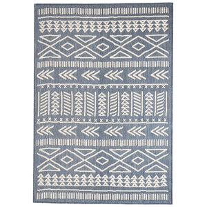 Capel Rugs Retreat-lodge Indoor-outdoor Collection: Easy-care Olefin Yarns For Your Haven Or Lodge Space Denim, Ivory 100% Olefin 5121rs05030706400