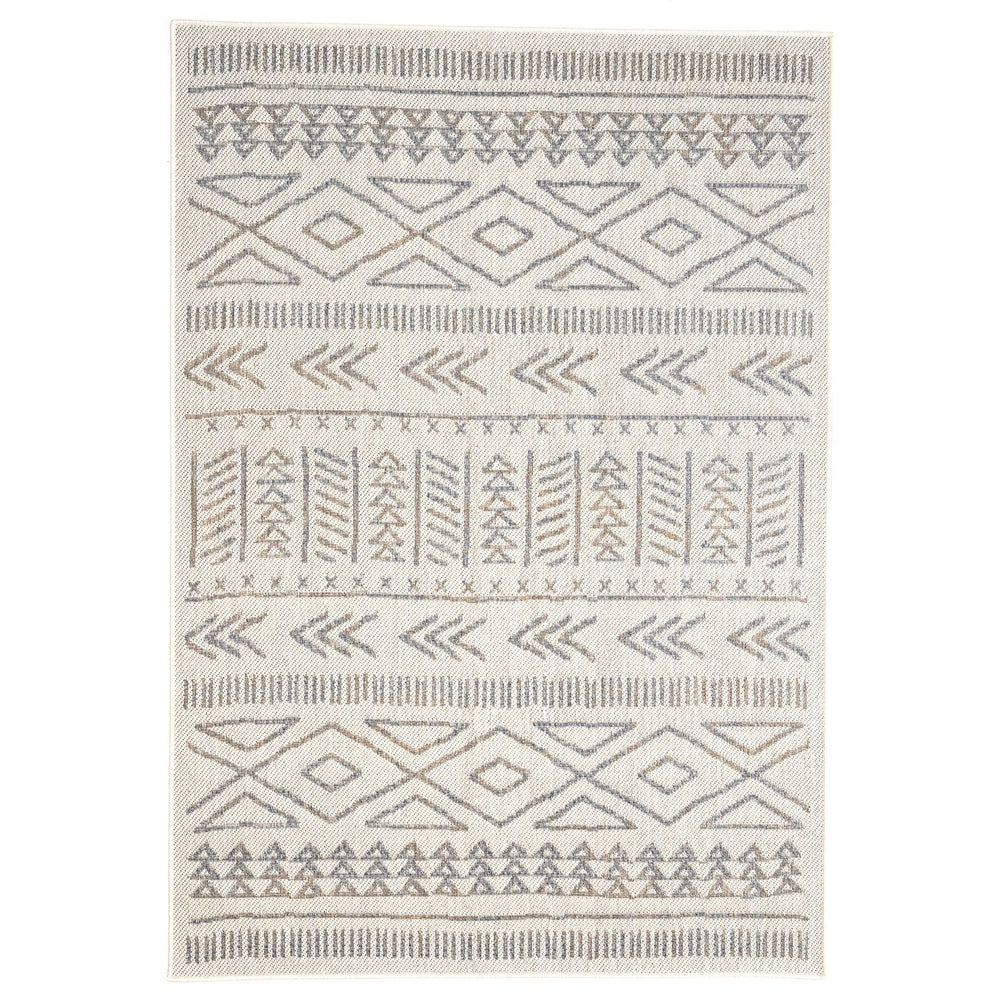 Capel Rugs Retreat-lodge Indoor-outdoor Collection: Easy-care Olefin Yarns For Your Haven Or Lodge Space Ivory, Gray 100% Olefin 5121rs07101010600