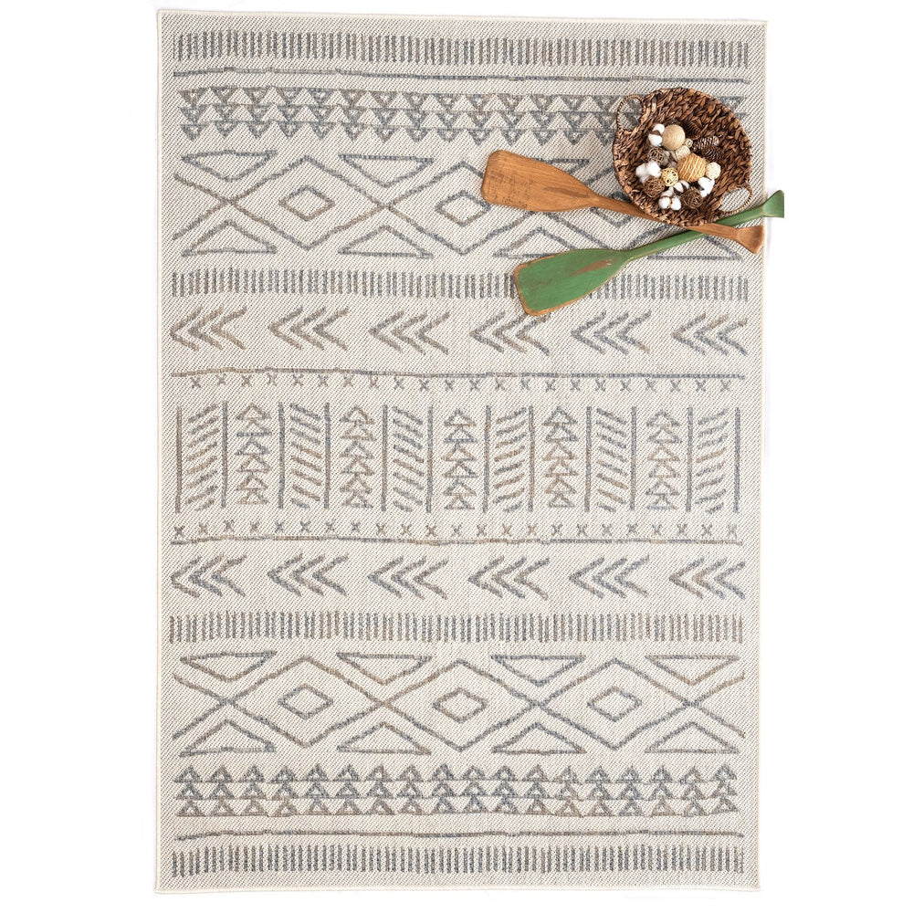 Capel Rugs Retreat-lodge Indoor-outdoor Collection: Easy-care Olefin Yarns For Your Haven Or Lodge Space Ivory, Gray 100% Olefin 5121rs07101010600