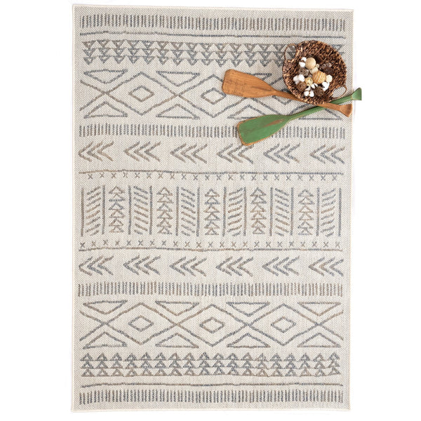 Capel Rugs Retreat-lodge Indoor-outdoor Collection: Easy-care Olefin Yarns For Your Haven Or Lodge Space Ivory, Gray 100% Olefin 5121rs07101010600