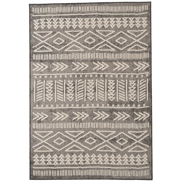 Capel Rugs Retreat-lodge Indoor-outdoor Collection: Easy-care Olefin Yarns For Your Haven Or Lodge Space Smoke, Ivory 100% Olefin 5121rs07101010700