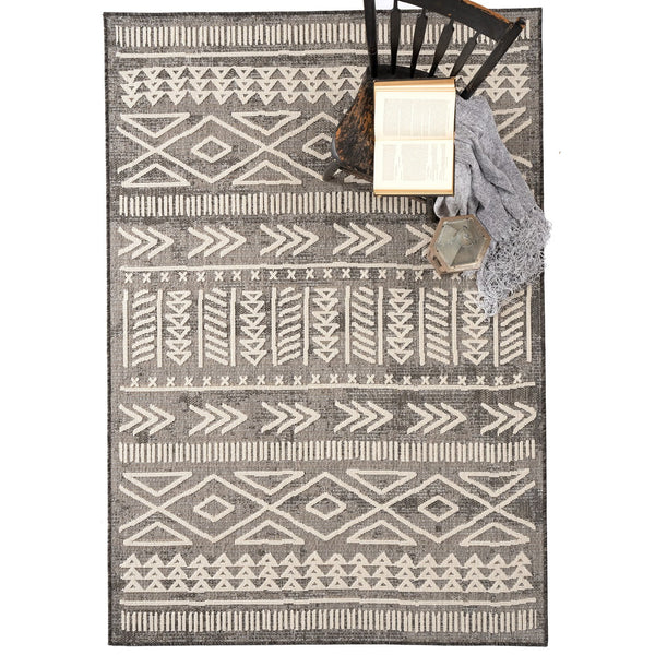 Capel Rugs Retreat-lodge Indoor-outdoor Collection: Easy-care Olefin Yarns For Your Haven Or Lodge Space Smoke, Ivory 100% Olefin 5121rs07101010700
