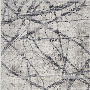 HomeRoots 4' Taupe Gray and Ivory Abstract Area Rug - Durable, Stain-Resistant Design for Modern Spaces 8' Runner 512104