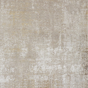 Homeroots 10' X 13' Taupe Ivory And Gold Abstract Area Rug With Fringe Taupe,Ivory,Gold Viscose 512110