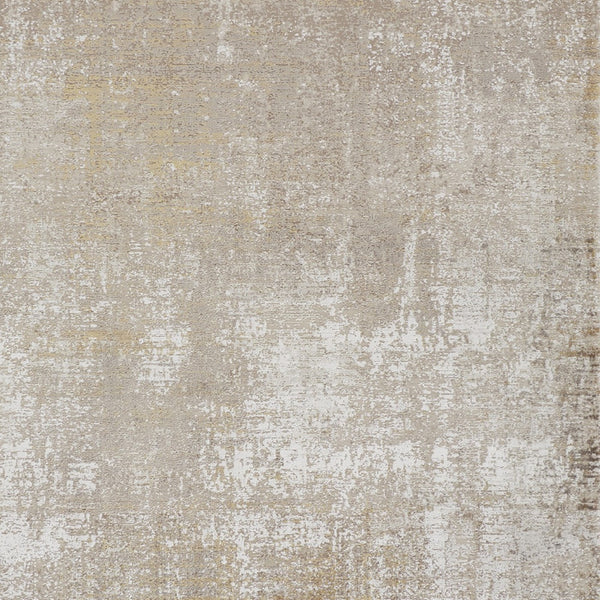 Homeroots 10' X 13' Taupe Ivory And Gold Abstract Area Rug With Fringe Taupe,Ivory,Gold Viscose 512110