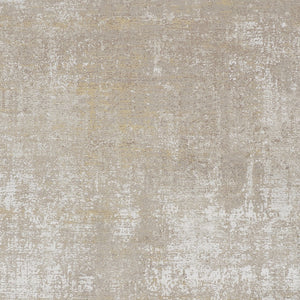 Homeroots 12' X 18' Taupe Ivory And Gold Abstract Power Loom Distressed Area Rug Taupe,Ivory,Gold Viscose 512112