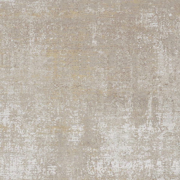 Homeroots 12' X 18' Taupe Ivory And Gold Abstract Power Loom Distressed Area Rug Taupe,Ivory,Gold Viscose 512112