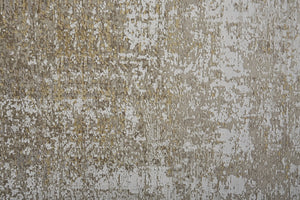 HomeRoots 3' Gold and Ivory Abstract Area Rug - Distressed Design with Decorative Fringe for Stylish Interiors 2' X 3' 512115