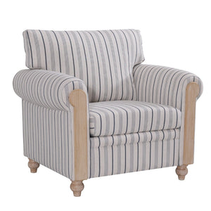 English Elm 1 Seater Pu Upholstered Roll Arm Chair Solid Wood Frame for Living Room Corner W680P409269