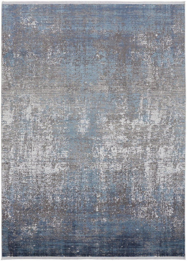 HomeRoots 3' Gold and Ivory Abstract Area Rug - Distressed Design with Decorative Fringe for Stylish Interiors 2' X 3' 512135