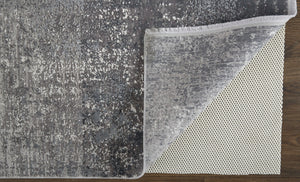 HomeRoots 3' Gold and Ivory Abstract Area Rug - Distressed Design with Decorative Fringe for Stylish Interiors 7' X 10' 512138