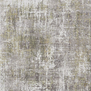HomeRoots 3' Gray and Ivory Abstract Area Rug with Fringed Edges - Modern Distressed Design for Any Room 12' X 15' 512154