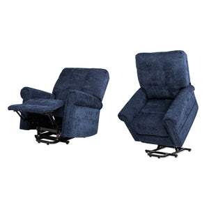 English Elm Jennifer Taylor Home - Irwin Power Lift Recliner Chair with Overstuffed Comfort, Smooth Lift Assist & Full Recline Support Navy Blue B2719P238501