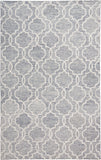 Homeroots 5' X 8' Blue Gray And Ivory Wool Geometric Tufted Handmade Stain Resistant Area Rug Blue,Gray,Ivory Wool 512184