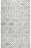 Homeroots 5' X 8' Gray And Ivory Wool Geometric Tufted Handmade Stain Resistant Area Rug Gray,Ivory Wool 512188