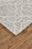 Homeroots 5' X 8' Gray And Ivory Wool Geometric Tufted Handmade Stain Resistant Area Rug Gray,Ivory Wool 512188