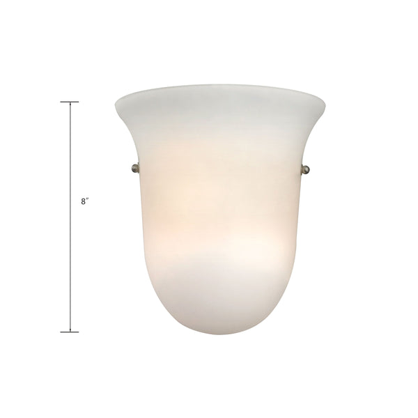 Thomas Lighting Whitmore Single Light Wall Sconce Brushed Nickel Tulip Shade for Bedroom Hallway 5121WS/99