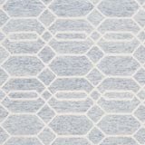 Homeroots 5' X 8' Blue And Ivory Wool Geometric Tufted Handmade Stain Resistant Area Rug Blue,Ivory Wool 512200