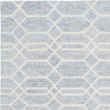 Homeroots 8' X 10' Blue And Ivory Wool Geometric Hand Tufted Area Rug Blue,Ivory Wool 512201