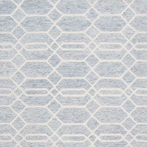 Homeroots 9' X 12' Blue And Ivory Wool Geometric Tufted Handmade Stain Resistant Area Rug Blue,Ivory Wool 512202