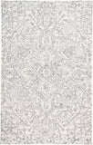 Homeroots 8' X 10' Ivory And Gray Wool Floral Tufted Handmade Stain Resistant Area Rug Ivory,Gray Wool 512213