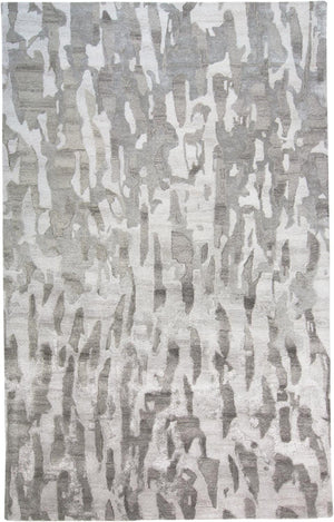 HomeRoots 5' Taupe and Gray Abstract Hand-Tufted Area Rug - Soft, Durable, and Unique Design for Any Space 5' X 8' 512235