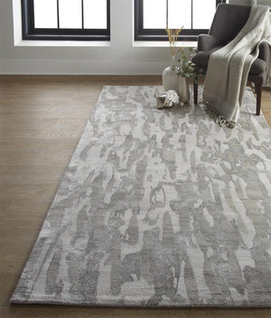 HomeRoots 5' Taupe and Gray Abstract Hand-Tufted Area Rug - Soft, Durable, and Unique Design for Any Space 5' X 8' 512235