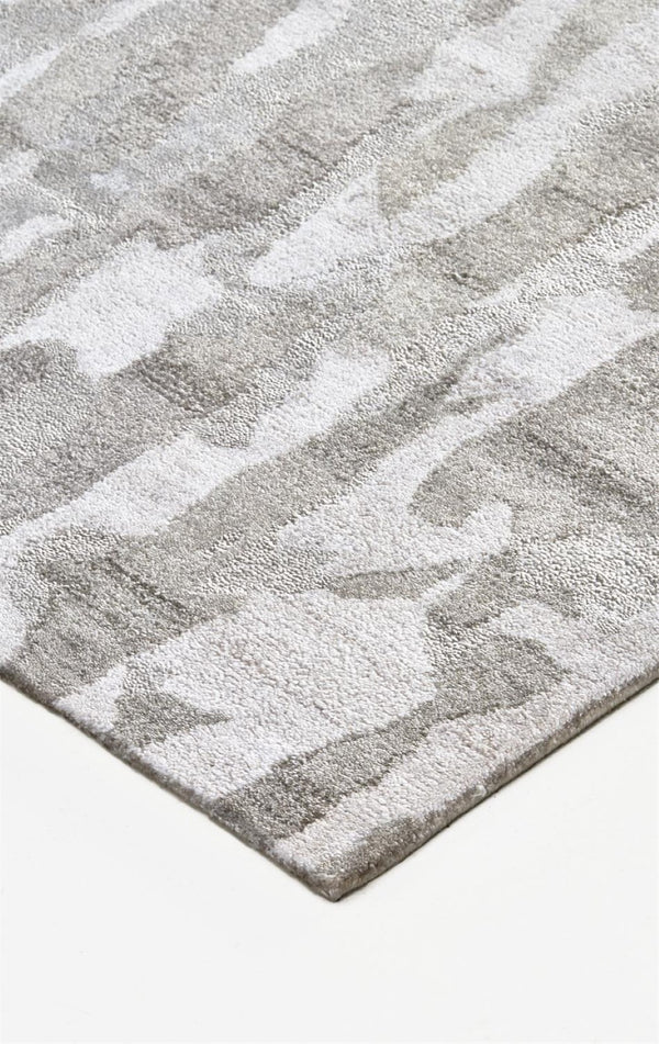 HomeRoots 5' Taupe and Gray Abstract Hand-Tufted Area Rug - Soft, Durable, and Unique Design for Any Space 5' X 8' 512235