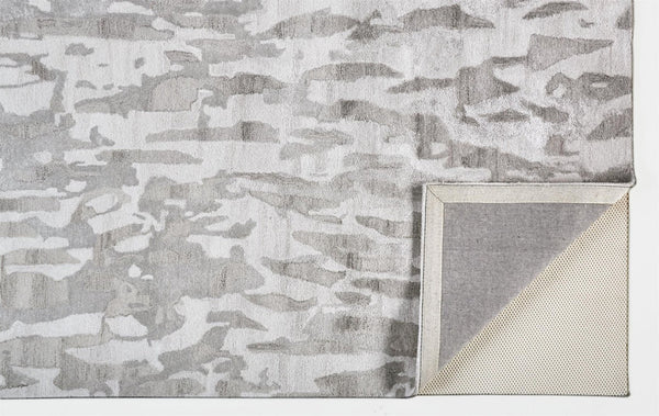 HomeRoots 5' Taupe and Gray Abstract Hand-Tufted Area Rug - Soft, Durable, and Unique Design for Any Space 5' X 8' 512235