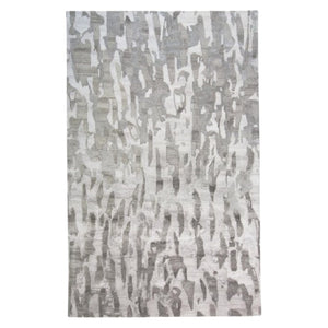 HomeRoots 5' Taupe and Gray Abstract Hand-Tufted Area Rug - Soft, Durable, and Unique Design for Any Space 8' X 10' 512236